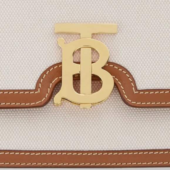 NWT$2150 Burberry TB Canvas Leather Crossbody Bag - Picture 4 of 16